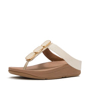 LULU Glossy Button Toe-Post Sandals