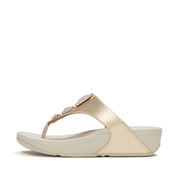 LULU Metallic Bold Crystals Toe-Post Sandals