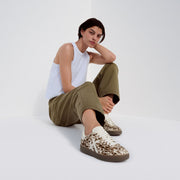 THE DASH FF Leather Pony-Hair Trainers
