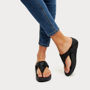 LULU Glitter Toe-Post Sandals
