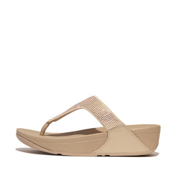 LULU Crystal Embellished Toe-Post Sandals