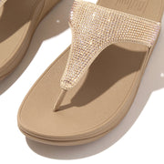 LULU Crystal Embellished Toe-Post Sandals