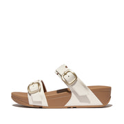 LULU Adjustable-Buckle Leather Slides