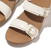 LULU Adjustable-Buckle Leather Slides