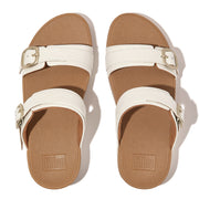 LULU Adjustable-Buckle Leather Slides
