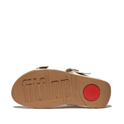 LULU Adjustable-Buckle Leather Slides