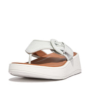 [IMPERFECT PAIR] F-MODE Buckle Canvas Flatform Toe-Post Sandals