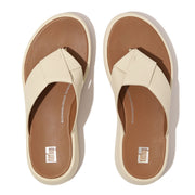 [IMPERFECT PAIR] F-MODE Folded-Leather Flatform Toe-Post Sandals