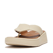 [IMPERFECT PAIR] F-MODE Folded-Leather Flatform Toe-Post Sandals