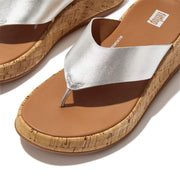 [IMPERFECT PAIR] F-MODE Leather/Cork Flatform Toe-Post