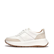 F-MODE Leather/Suede Flatform Sneakers