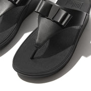[IMPERFECT PAIR] LULU Bow Leather Toe-Post Sandals