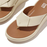[IMPERFECT PAIR] F-MODE Folded-Leather Flatform Toe-Post Sandals