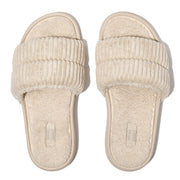 [IMPERFECT PAIR] IQUSHION Fleece-Lined Corduroy Slides