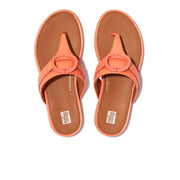 [IMPERFECT PAIR] GRACIE Rubber-Circlet Leather Toe-Post Sandals