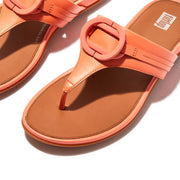 [IMPERFECT PAIR] GRACIE Rubber-Circlet Leather Toe-Post Sandals