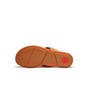 [IMPERFECT PAIR] GRACIE Rubber-Circlet Leather Toe-Post Sandals