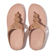 HALO Bead-Circle Metallic Toe-Post Sandals