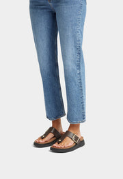 GEN-FF Buckle Leather Toe-Post Sandals