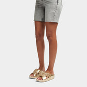 RUMBA Beaded Metallic Cross Slides