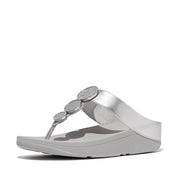 HALO Bead-Circle Metallic Toe-Post Sandals