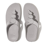 HALO Bead-Circle Metallic Toe-Post Sandals