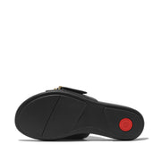 GRACIE Maxi-Buckle Leather Slides