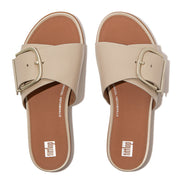 GRACIE Maxi-Buckle Leather Slides