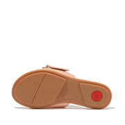GRACIE Maxi-Buckle Leather Slides
