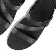サンダル・ミュール FitFlop Skinny Backstrap Sandals Black J18-001 Women's F-Mode Leather Back-Strap-Sandals | FitFlop US