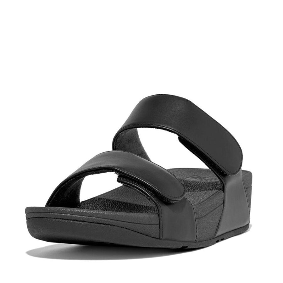 Fitflop Women Lulu Adjustable Leather Slides |FV6-090| All Black main image 0