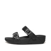 LULU Adjustable Leather Slides