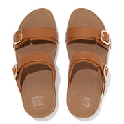 LULU Adjustable Leather Slides