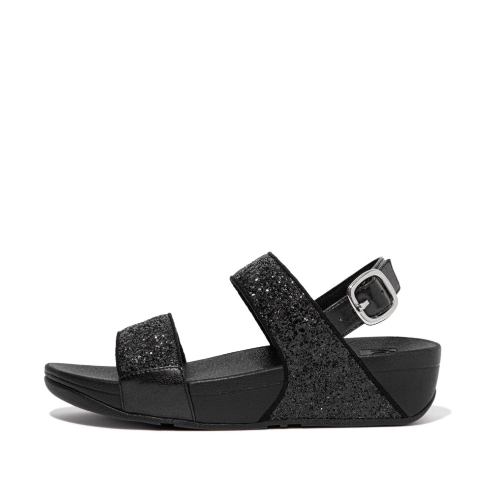 サンダル・ミュール FitFlop Lulu Glitter Slide Black Women ET3-339 Women's Sandals Canada Online | Factory Shoe
