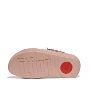 RUMBA Beaded Leather Cross Slides